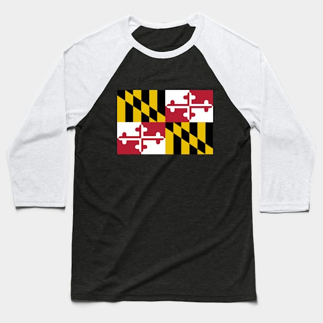 Flag Of Maryland - State of USA Baseball T-Shirt by The lantern girl